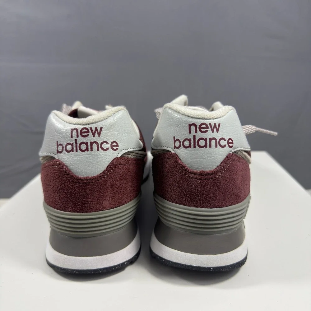 New Balance 574 Classic Mens Size 8.5 Burgundy Suede Mesh Low Top ML574EVM